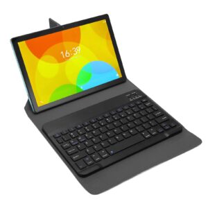 10.1 inch 2 in 1 tablet with keyboard, 12gb ram, 256gb rom, 1920x1200 full hd touchscreen, dual speakers, dual cameras for11.0 with 5g wifi (green)