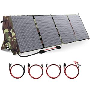 cros portable solar panel 200w 18v foldable solar charger kit solar generator with mc-4 output for phones rv laptops van camping off-grid outdoor emergency