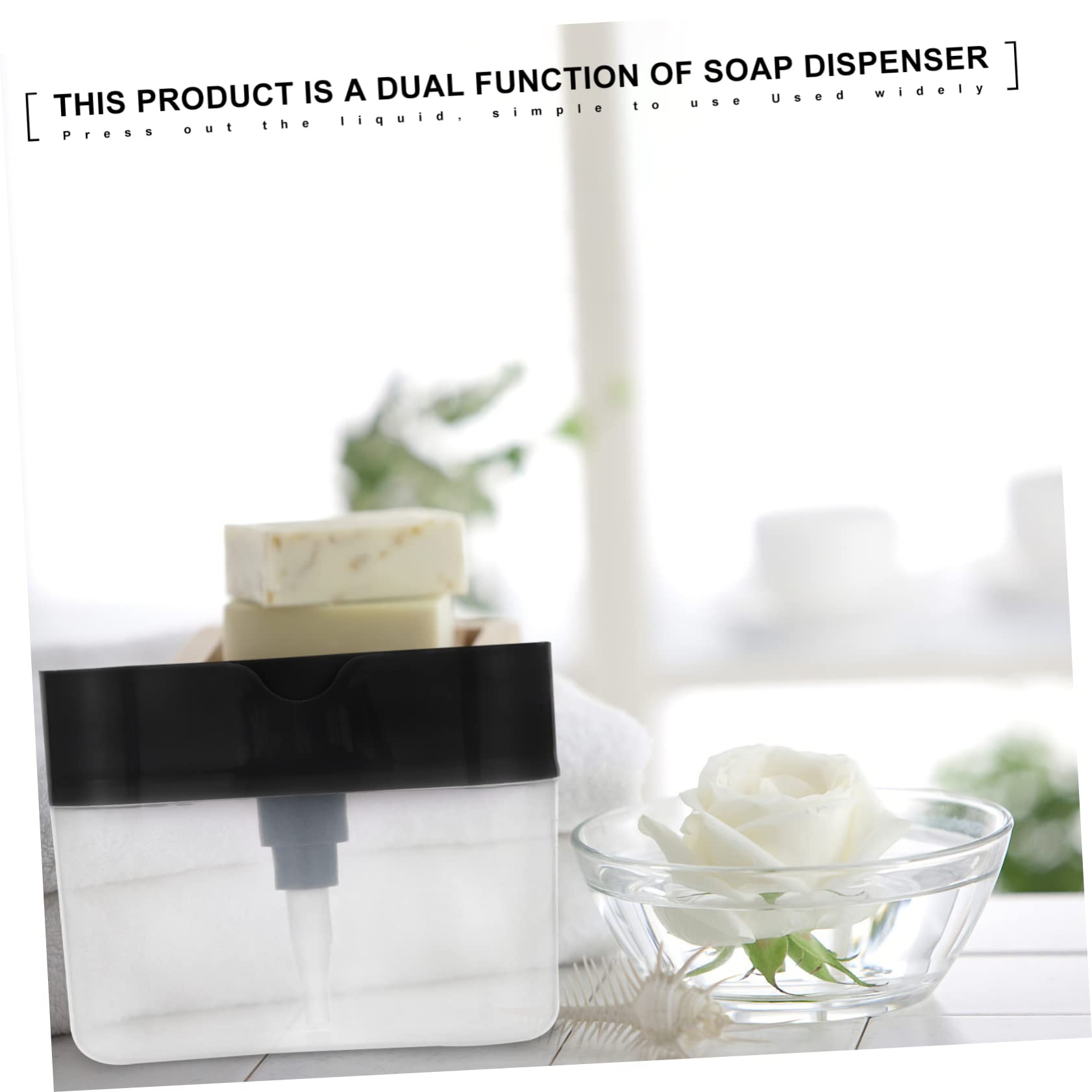 Beatifufu 1 Set soap Dispenser Sink Sponge Holders soap Pump Sponge Travel soap foamer Empty Pump Bottle Travel soap case Sink Tray Kitchen Countertop Organizer Plastic Sink Rack Automatic