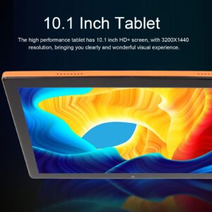 Luqeeg WiFi Tablet, 10.1 Inch Smart Tablet 5G WiFi Dual SIM Dual Standby 8GB RAM 128GB ROM 3200X1440 Resolution Video for Learning (Orange)
