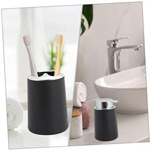 Alipis 3 Sets Bathroom Set Bath Accessories Makeup Accessories soap Lotion Dispenser Tumbler rinsing Cup soap Dish Holder Toilet Parts Bathroom Soap Tray Plastic Lotion Bottle Household