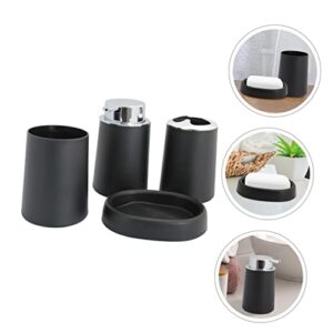 Alipis 3 Sets Bathroom Set Bath Accessories Makeup Accessories soap Lotion Dispenser Tumbler rinsing Cup soap Dish Holder Toilet Parts Bathroom Soap Tray Plastic Lotion Bottle Household