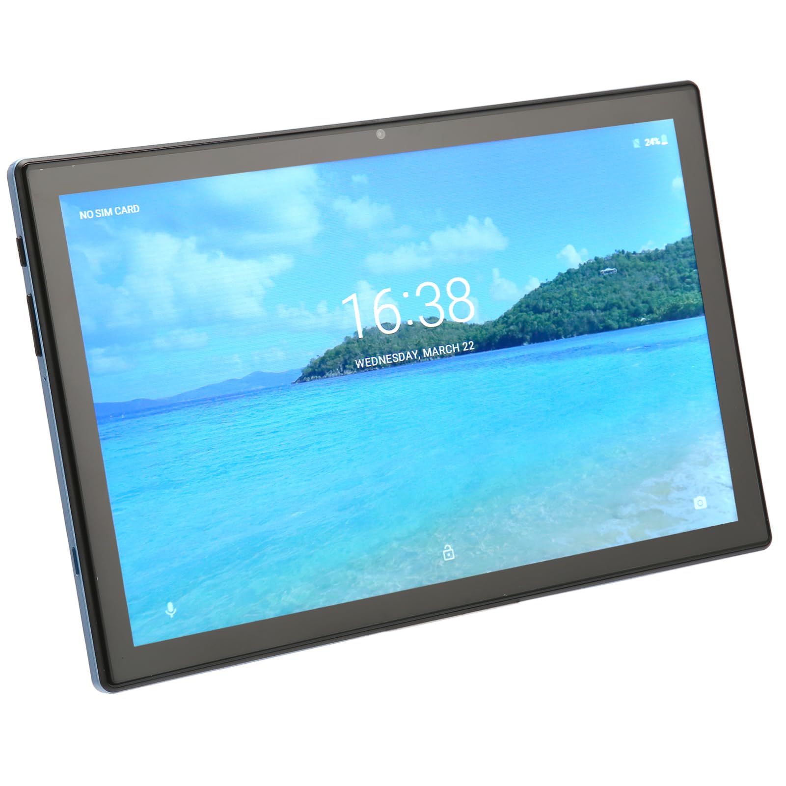 Luqeeg FHD Tablet, 8GB 256GB 100-240V 10.1 Inch Tablet 5.0 2 in 1 with Keyboard for Home for Android 12 (US Plug)