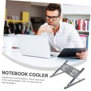 UKCOCO Air Cooling Bracket Laptop Cooling Pad Laptop Ventilated Support Laptop Cooler Stand Laptop Stand for Desk Laptop Stand for Lap USB Laptop Cooler Adjustable Notebook Aluminum Alloy