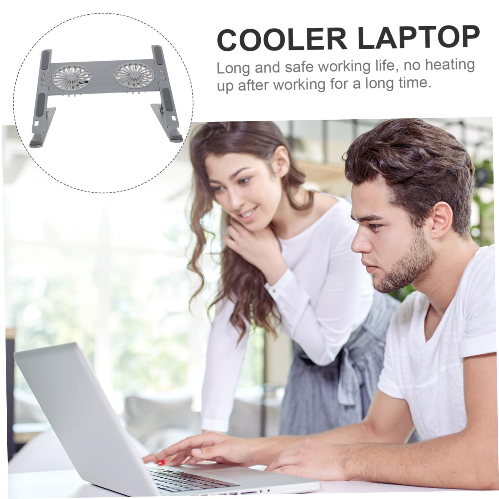 UKCOCO Air Cooling Bracket Laptop Cooling Pad Laptop Ventilated Support Laptop Cooler Stand Laptop Stand for Desk Laptop Stand for Lap USB Laptop Cooler Adjustable Notebook Aluminum Alloy