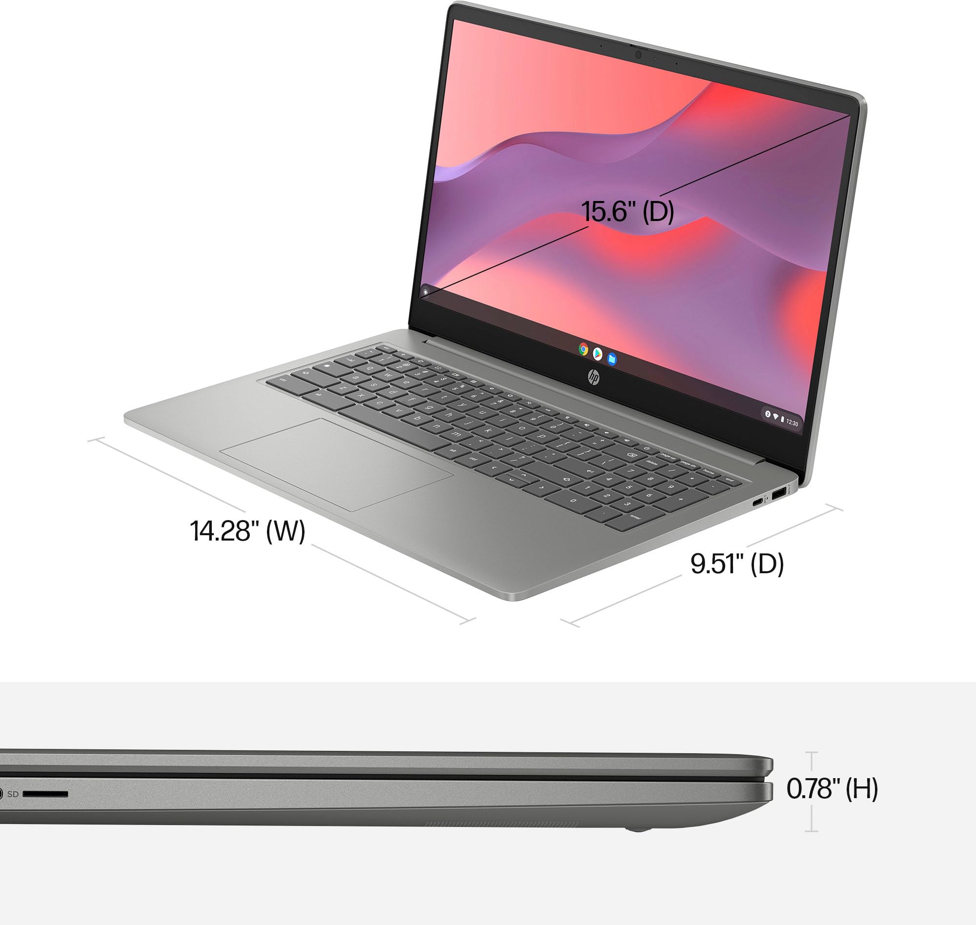 HP Chromebook Laptop Student Business 2023 Flagship,15.6'' FHD Display, 8-Core Intel i3-N305, 8GB RAM, 192GB Storage (128GB UFS+64GB SD), Wi-Fi 6, Fast Charge, Long Battery, Chrome OS+HubxcelAccessory