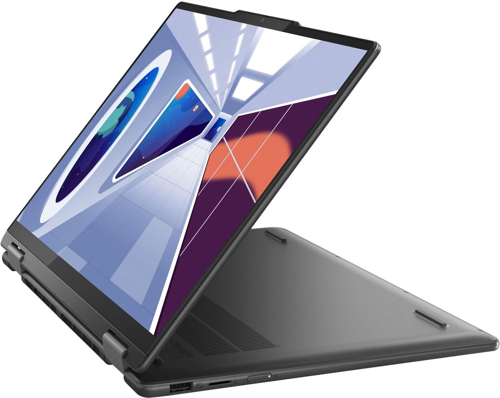 Lenovo Yoga 7i 2-in-1 Laptop 14" 2.2K IPS Touchscreen 13th Gen Intel 10-Core i7-1355U 16GB RAM 256GB SSD Backlit Fingerprint Thunderbolt FHD Privacy Camera Long Battery Life Win11 Gray + HDMI Cable