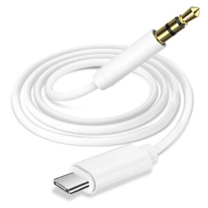 usb c to 3.5mm audio aux jack cable,[mfi certified] aux cord for phone 15,type c to 3.5mm headphone car stereo cord compatible with iphone15/15 plus /15 pro max,ipad pro to car,speakers(3.3ft)
