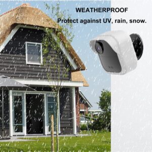Silicone Case Cover for All-New Blink Outdoor 4 (4th Gen) - Weatherproof Protective Skin Cover with Hat Brim for All-New Blink Outdoor 4 Smart Security Camera (White-A, 3 Pack)