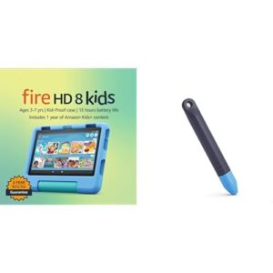 fire hd 8 kids tablet (32gb, blue) + kids stylus