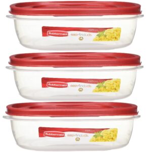 utensilux rubbermaid food storage containers nine cup food storage containers 7 peice set, easy find lids, 3 containers, 3 lids chalk pen and chalk labels
