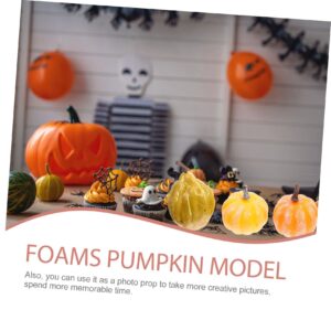 Garneck 14pcs Foam Pumpkin Artificial Vegetable Artificial Harvest Decoration Fall Harvest Table Centerpiece Autumn Fall Decorations Realistic Fake Pumpkins Faux Pumpkins Plant Halloween