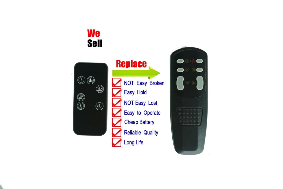 Hotsmtbang Replacement Remote Control for Northwest 80-421S WM50B WM-50B-W WS-G-01 WS-G-02 M022007 Inset Fire Wall Mounted Electric Fireplace Heater