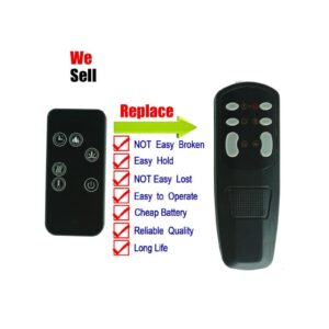 Hotsmtbang Replacement Remote Control for Northwest 80-WSG02-BLACK Inset Fire Wall Mounted Electric Fireplace Heater