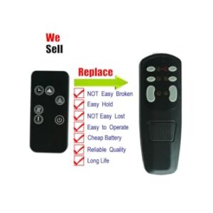 Hotsmtbang Replacement Remote Control for e-Flame USA EF-BLT10 BLT-999A-2-H Inset Fire Wall Mounted Electric Fireplace Heater