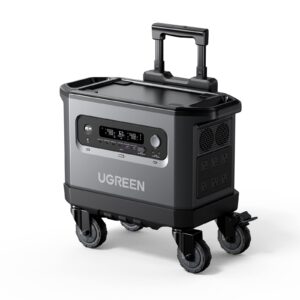 ugreen portable power station powerroam 2200, 2048wh lifepo4 power station with expandable capacity, 6 x 2400w ac outlets, solar generator for outdoor camping/home backup/rvs (solar panel optional)