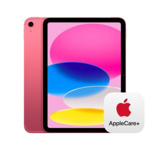 apple ipad (10th generation) wi-fi + cellular 64gb - pink with applecare+ (2 years)
