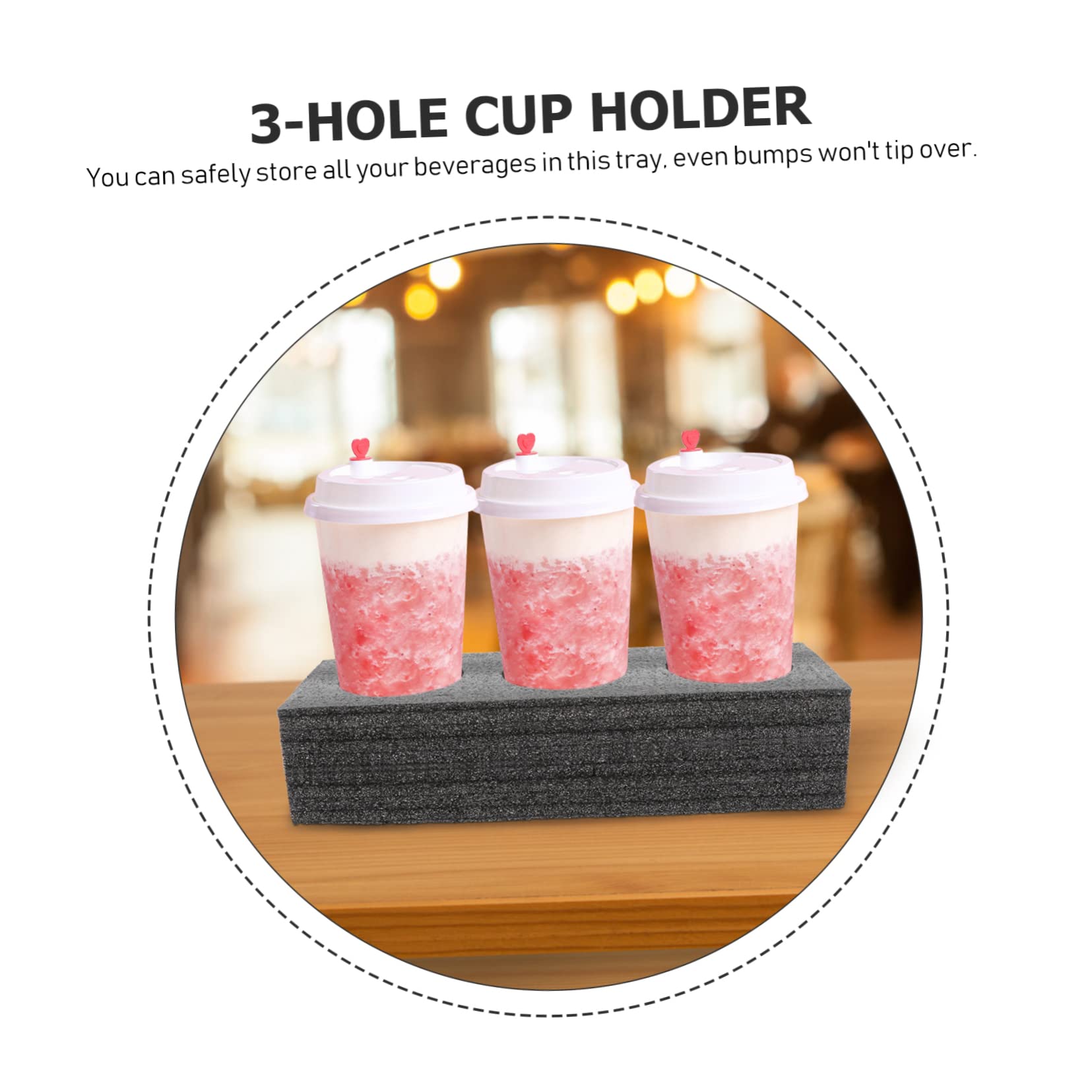 8 pcs Milk Tea Drink Cup Holder Takeout Cup Drink Holder Trays Foam Cup Holder hot Cold Cup Holder Builders Tray Coffee Cup Carrier Rustic Tray Universal Container re-usable