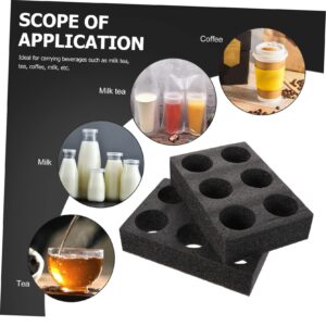 8 pcs Milk Tea Drink Cup Holder Takeout Cup Drink Holder Trays Foam Cup Holder hot Cold Cup Holder Builders Tray Coffee Cup Carrier Rustic Tray Universal Container re-usable