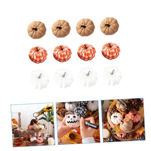 IMIKEYA 36 Pcs Thanksgiving Pumpkin Foam Pumpkins Fall Decorations Halloween Pumpkins Party Decor Halloween Layout Decor Simulation Pumpkin Ornament Fake Decoration Lattice Rope