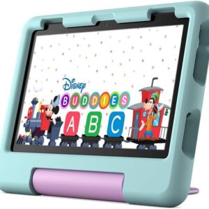 Kids Tablet Bundle: Includes Amazon Fire HD 8 Kids tablet |32 GB | Disney Princess & Made for Amazon, Kids Bluetooth Headset Ages (3-7) | Purple
