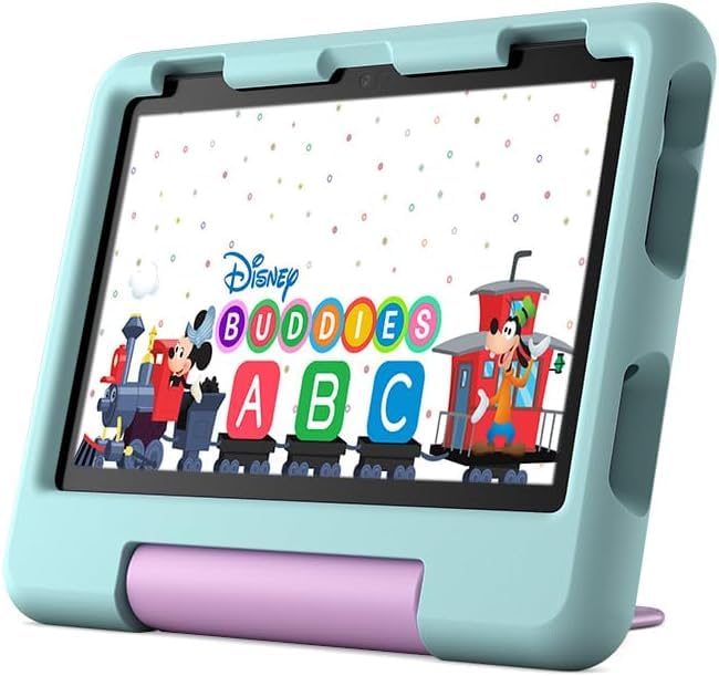Kids Tablet Bundle: Includes Amazon Fire HD 8 Kids tablet |32 GB | Disney Princess & Made for Amazon, Kids Bluetooth Headset Ages (3-7) | Purple