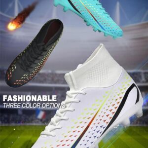 MEBAMY Men’s Football Cleats Professional Futsal Training Lightweight Soccer Shoes Comfortable High-top Spikes Sneakers FG AG Soccer Turf Outdoor Indoor Training Competion Breathable Soccer Boots