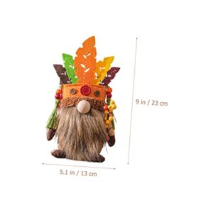 Abaodam 6 Pcs Dwarf Chief Ornaments Thanksgiving Plush Decor Holiday Gnomes Thanksgiving Gnome Decorations Fall Table Centerpieces Denmark Norway Nisse Doll Tom Halloween Foam Elder