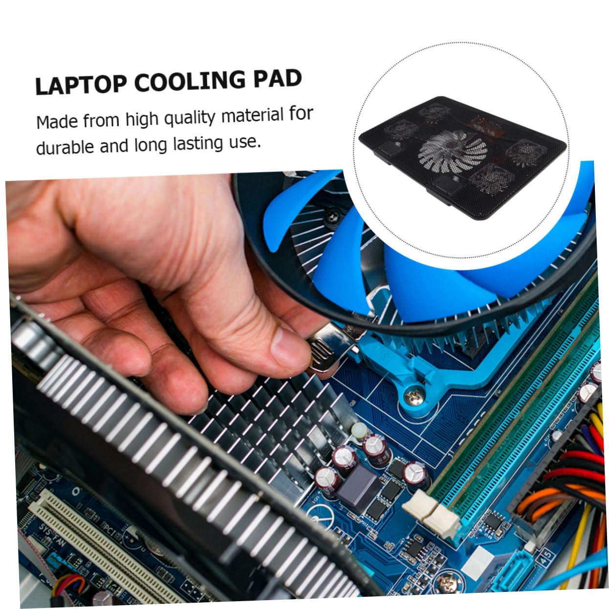 Mikikit Laptop Radiator Cooling Bracket Laptop Fan Stand Cooler Fan Laptop USB Cooling Pad Laptop External Fan Laptop Cooling Fan USB Cooler Pad Air Fan N5 Portable Plastic Accessories