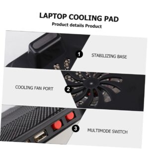 Mikikit Laptop Radiator Cooling Bracket Laptop Fan Stand Cooler Fan Laptop USB Cooling Pad Laptop External Fan Laptop Cooling Fan USB Cooler Pad Air Fan N5 Portable Plastic Accessories