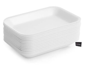 bits n things white foam meat trays | disposable standard supermarket meat poultry frozen food tray | arts & crafts | 50 count