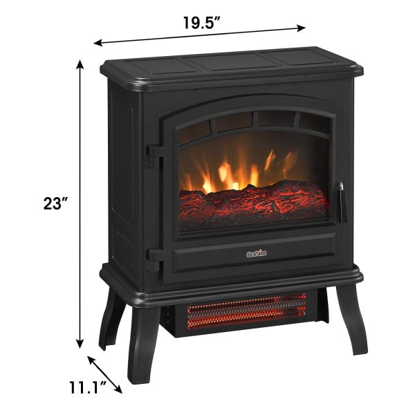 Duraflame duraflame Infrared Quartz Electric Fireplace Stove Heater, Black