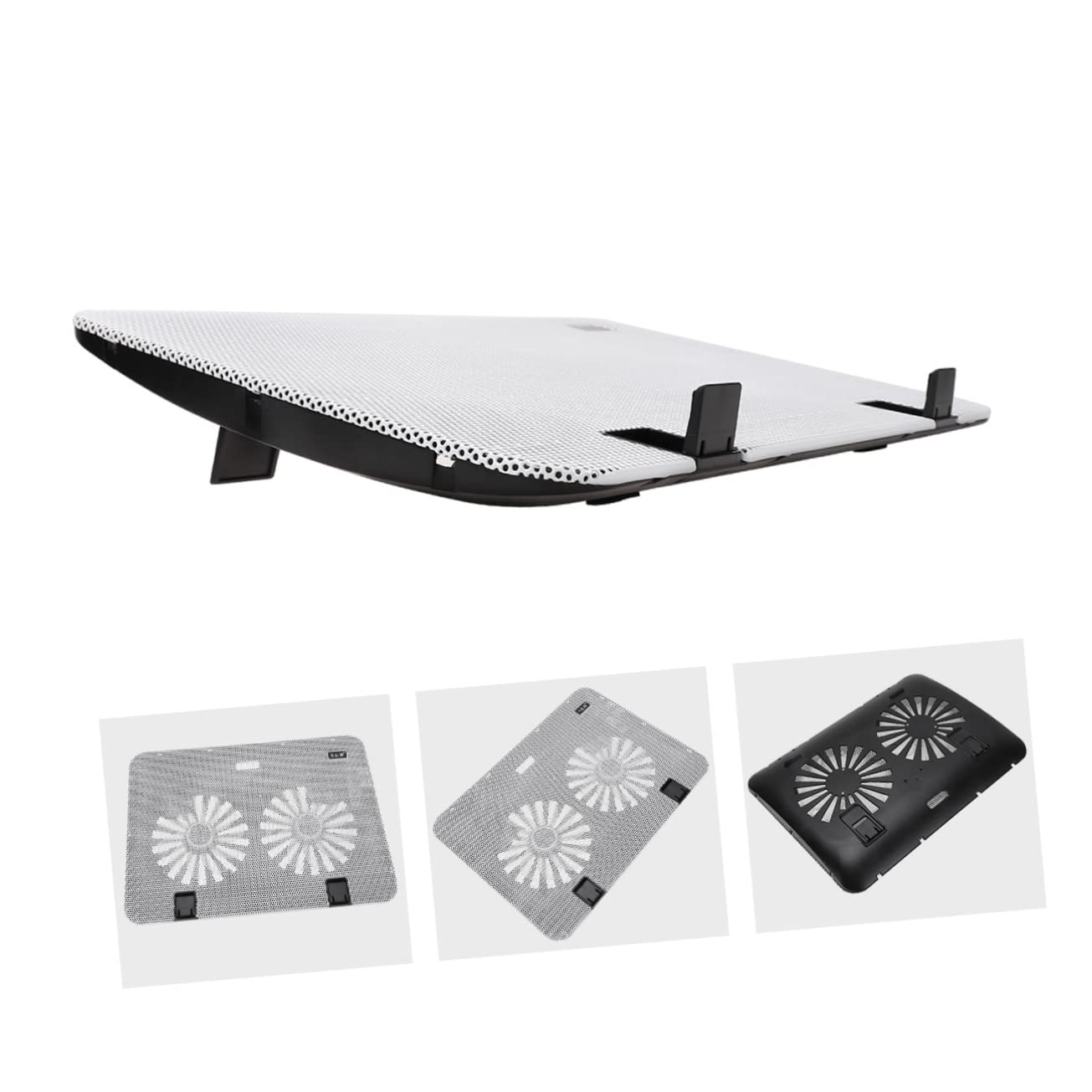 Mikikit 1pc Laptop Cooling Device Laptop Cooler Base Laptop Fan Cooling Pad Heat Dissipation Laptop Stand Notebook Cooling Support Laptop Cooling Pad Notebook Stand White Ice Pad Computer