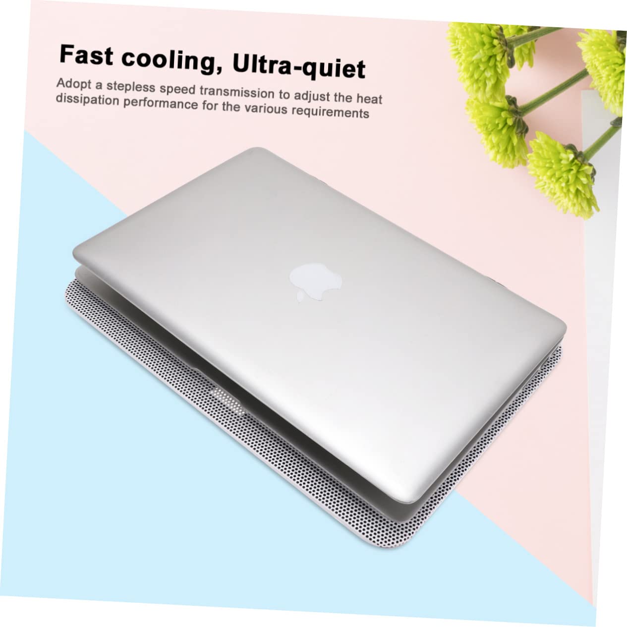 Mikikit 1pc Laptop Cooling Device Laptop Cooler Base Laptop Fan Cooling Pad Heat Dissipation Laptop Stand Notebook Cooling Support Laptop Cooling Pad Notebook Stand White Ice Pad Computer