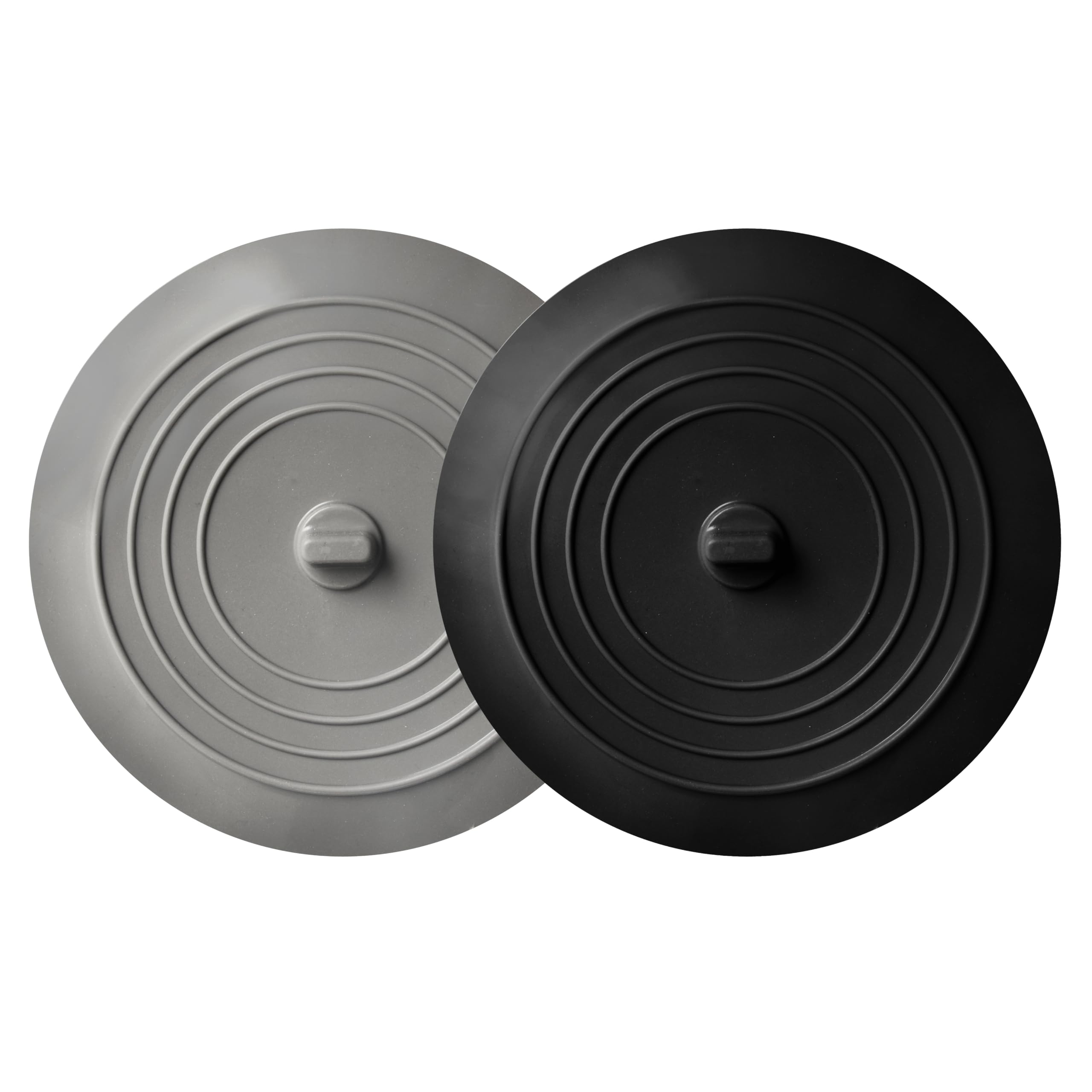 2 Pack - Black and Gray 6" Kitchen Sink and Bathtub Stoppers Set for Standard Kitchen Sink Drain and Bathtub Drain