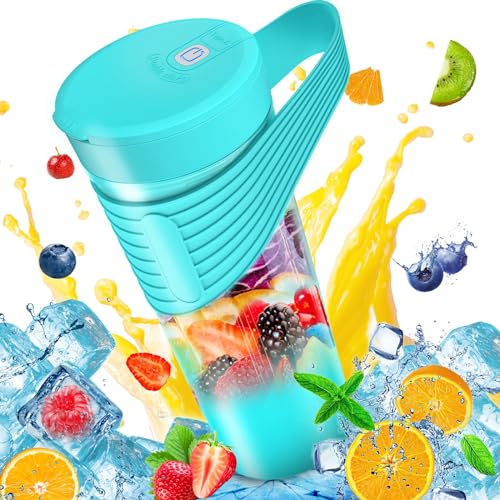 Portable Blender, Portable Blender for Shakes and Smoothies, Personal Size Blender with USB Rechargeable, BPA Free Mini Blender for Kitchen/Travel/Gym