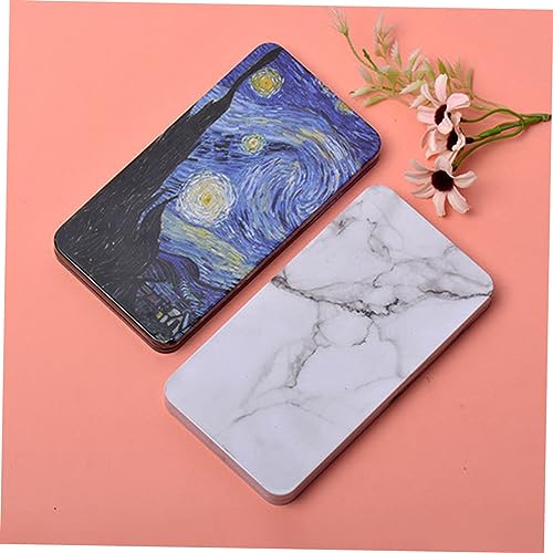 IMIKEYA 20 Pcs Tempered Film Storage Box Desk Topper Tempered Glass Screen Holder Tempered Glass Screen Case Phone Case Container with Lid Paint Case Storage Tray Tinplate Desktop