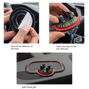 Multifunction Car Anti-Slip Mat Auto Phone Holder, Car Phone Mount Silicone Car Pad Mat, Universal Multifunction Car Dashboard Mat with Phone Holder in Car, for Phones, Keys, Gadgets (1 PC)