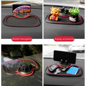 Multifunction Car Anti-Slip Mat Auto Phone Holder, Car Phone Mount Silicone Car Pad Mat, Universal Multifunction Car Dashboard Mat with Phone Holder in Car, for Phones, Keys, Gadgets (1 PC)