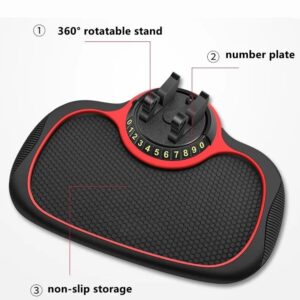 Multifunction Car Anti-Slip Mat Auto Phone Holder, Car Phone Mount Silicone Car Pad Mat, Universal Multifunction Car Dashboard Mat with Phone Holder in Car, for Phones, Keys, Gadgets (1 PC)