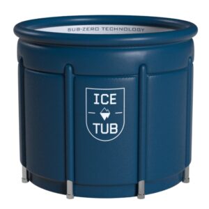 ice tub portable ice bath for athletes with lid, pump, manual, and anti-leak materials: 100 gallons cold water therapy tub for indoors and outdoors, 5 layer cold plunge pool