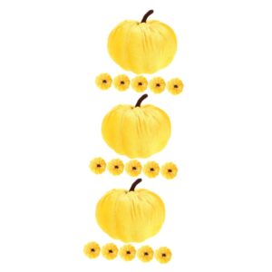 IMIKEYA 18 Pcs Fabric Pumpkin Ornament Decoration Harvest Fall Pumpkins Fake Foam Pumpkins Farmhouse Pumpkin Faux Harvest Pumpkins Fake Faux Pumpkin Table Decoration Flannel Halloween