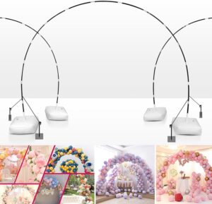 round backdrop stand circle backdrop stand circle balloon arch frame kit for circle wedding arch flower ring stand party background decoration…… (9x10ft)