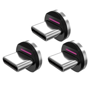 statik 360 pro magnetic connectors tips for fast charging - only compatible with statik360 pro magnet phone charger cable - 3-pack includes type usb c magnetic adapter - compatible with usb c devices