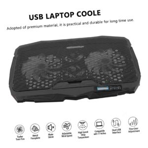 Abaodam Heat Sink Laptop Lap Cooler Laptop Mount Notebook Cooler USB Laptop Cooler Laptop Stand Laptop Ventilated Support Adjustable Fan Laptop Cooler Cooling Pad diode Iron net Air s18