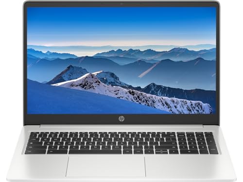 HP 2024 15" HD IPS Chromebook, Intel 4-Core Pentium Processor 3.30GHz Turbo Speed, 8GB Ram, 128GB Storage, Ultra-Fast WiFi, Full Size Keyboard, Chrome OS, Arctic Silver(Renewed)