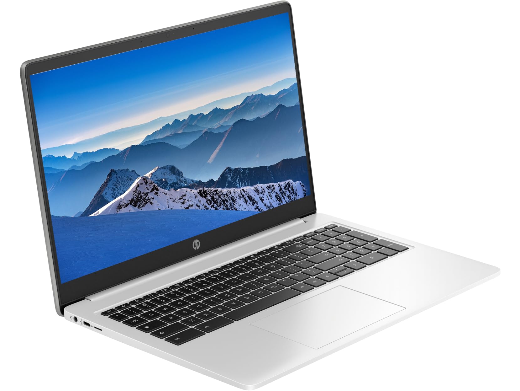 HP 2024 15" HD IPS Chromebook, Intel 4-Core Pentium Processor 3.30GHz Turbo Speed, 8GB Ram, 128GB Storage, Ultra-Fast WiFi, Full Size Keyboard, Chrome OS, Arctic Silver(Renewed)