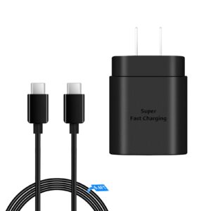25w usb-c super fast charger for samsung galaxy,type-c android phone charger block with 6.6ft fast charging cord for galaxy s23 ultra/s23/s23+/s22/s21/s20/note 10/20/z fold/flip/a13/a14/pixel/moto