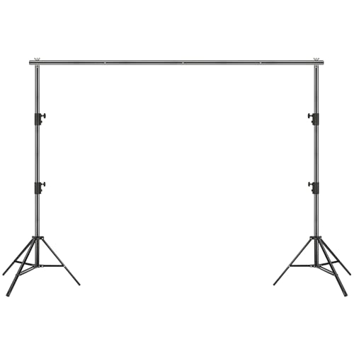 VEVOR 12 x 10 ft Heavy Duty Backdrop Stand, Height Adjustable Photography Backdrop Stand, Background Support System with 6 Clamps and A Carry Bag, for Party, Wedding, Display, Photo