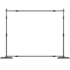 VEVOR 10ft x10ft Pipe and Drape Kit, Heavy Duty Backdrop Stand with Carbon Steel Base, Adjustable Backdrop Support with 2 Clamps and A Carry Bag for Wedding, Party, Event, Photography and Exhibition